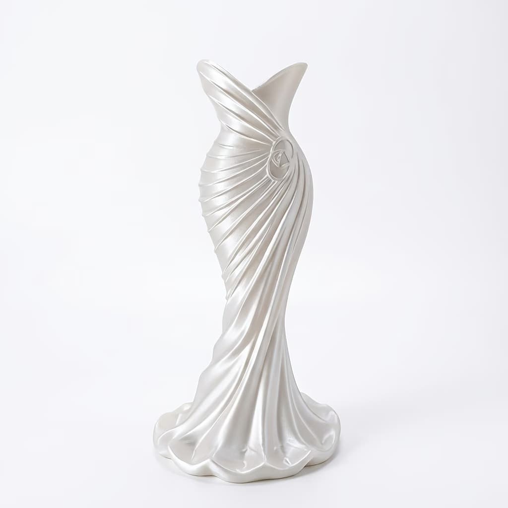 Cross-border Best-selling 3D Printed Dress Vase Elegant and Minimalist Home Decor Waterproof Plastic Craft