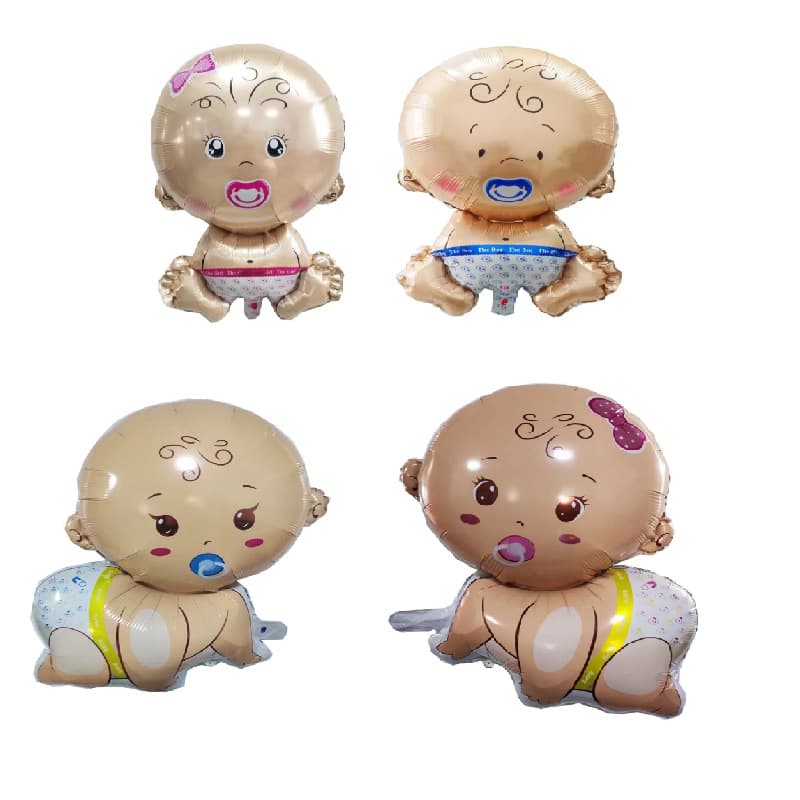 Large Size Male and Female Baby Pacifier Baby Doll Aluminum Foil Balloon First Birthday Hundred-Day Party Birthday Decoration Wholesale