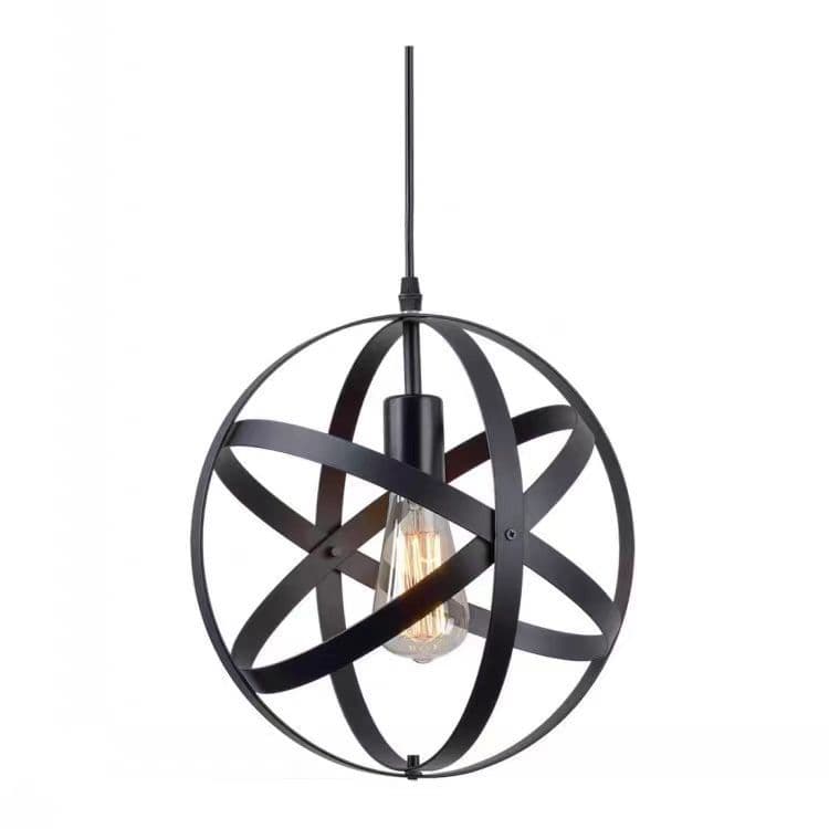 Modern Simplicity Earth Hanging Lamp Retro Industrial Style Dining Room Living Room Light Fixture Iron Material LED Light Source