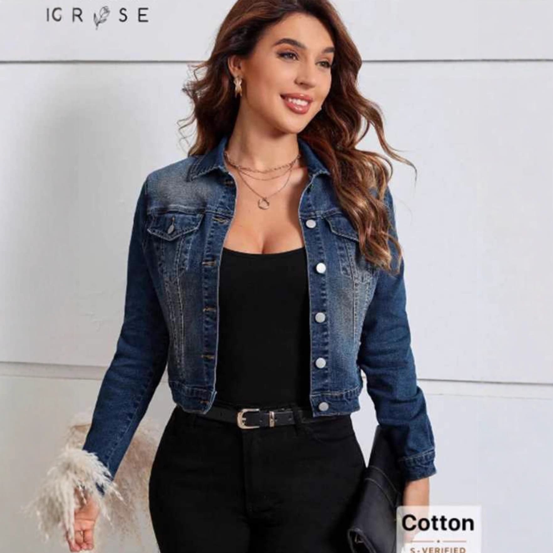 Cross-Border TEMU/Amazon Women's New Denim Jacket Coat NK380