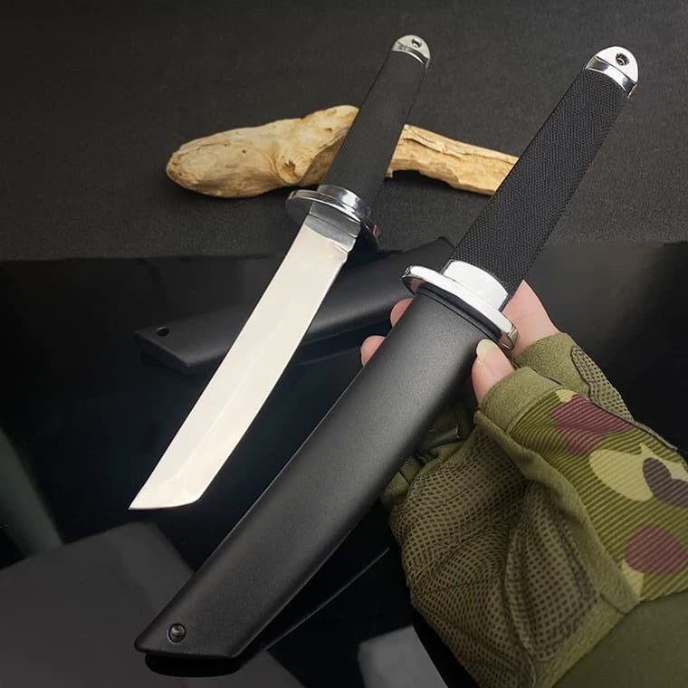 Cross-border Outdoor Straight Knife Camping Tactical Survival Knife Full Tang Portable Fruit Knife Sharp Japanese-style Knife