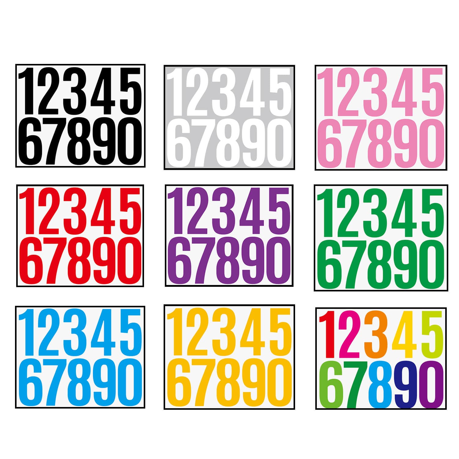 3 Inch Large Vinyl Mailbox Number Stickers, Self-Adhesive Die-Cut Waterproof Number Decals for Mailbox Identification and Cargo Classification