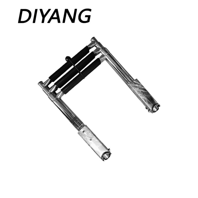 Stainless steel escalator hanging ladder deck ladder swimming pool water ladder three-section two-section escalator stern ladder for yachts and ships