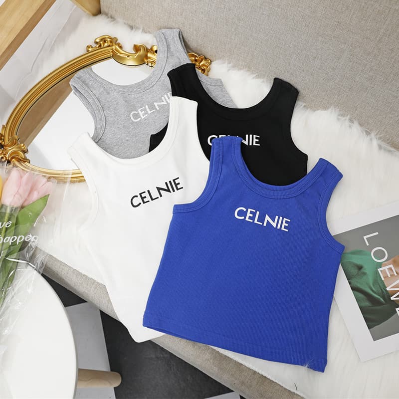 Girls' Vest Suspender 2026 Summer Sleeveless Korean Style Slim Versatile Short Style Fashionable Solid Color Tops to Wear Outside and Inside