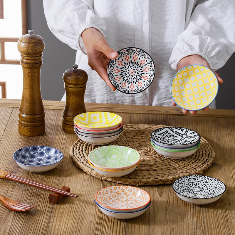 Cross-border Tajiman Seasoning Dish Ceramic Dip Dish Sauce Dish Home Small Dish Hot Pot Sushi Dish Soy Sauce Vinegar Dish