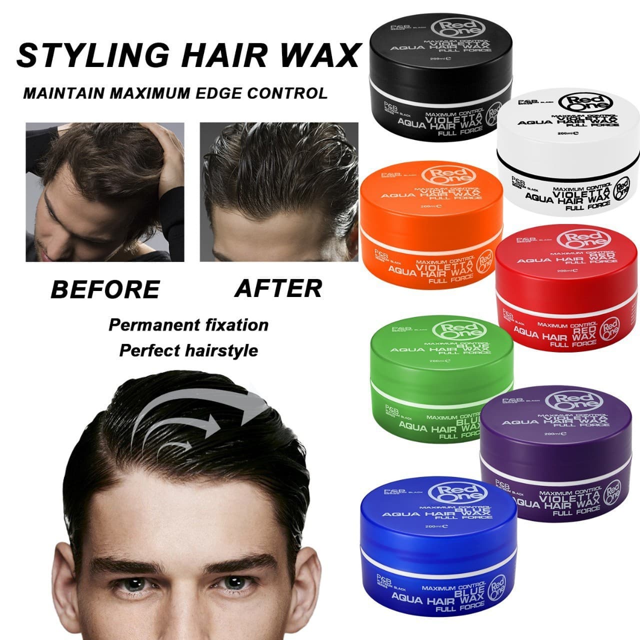 Cross-border Export Hair Wax, Long-lasting Hold, Voluminous Moisturizing Hair Finishing for Sideburns, Frizzy Hair, and Hair Styling