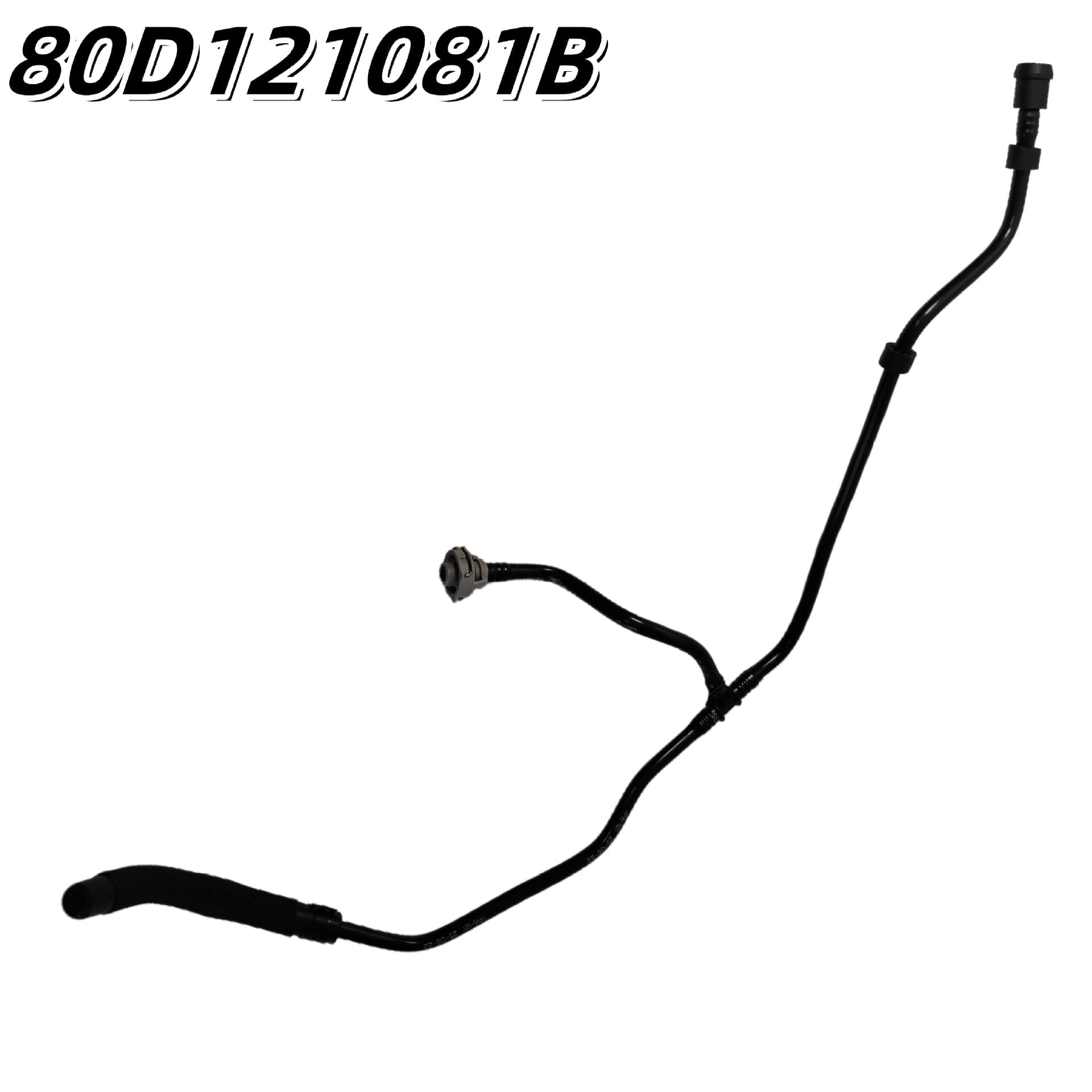 Suitable for Audi Q5L coolant hose, auxiliary reservoir return hose 80D121081B heat-resistant Audi specific.