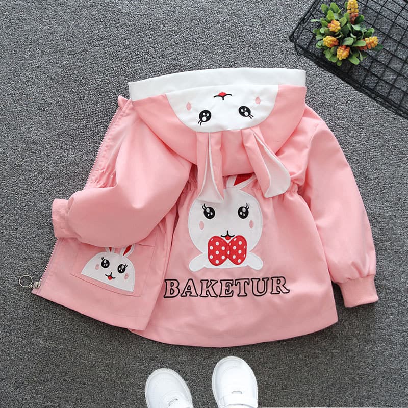 Spring Autumn Unisex Hooded Jacket Children's Outerwear Cardigan Style Long Sleeve Soft Polyester Fabric Zipper Closure Short Length