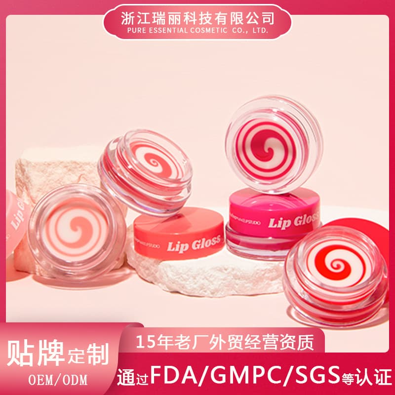 Cross-Border Custom Logo Dual-Color Lip Jelly Amazon Hot Seller Long-Lasting Lipstick Moisturizing Hydrating Cosmetics Brand