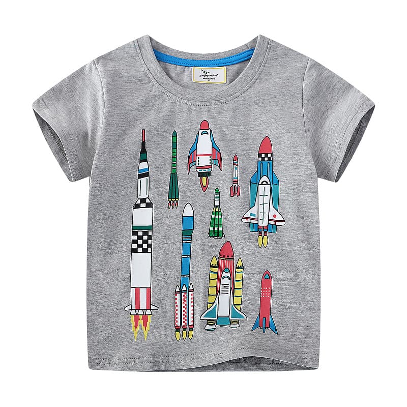 2026 Spring/Summer New Boys' T-Shirts, Jump Brand Short-Sleeve Children's T-Shirts, Factory Cross-Border Supply of Children's T-Shirts for Export