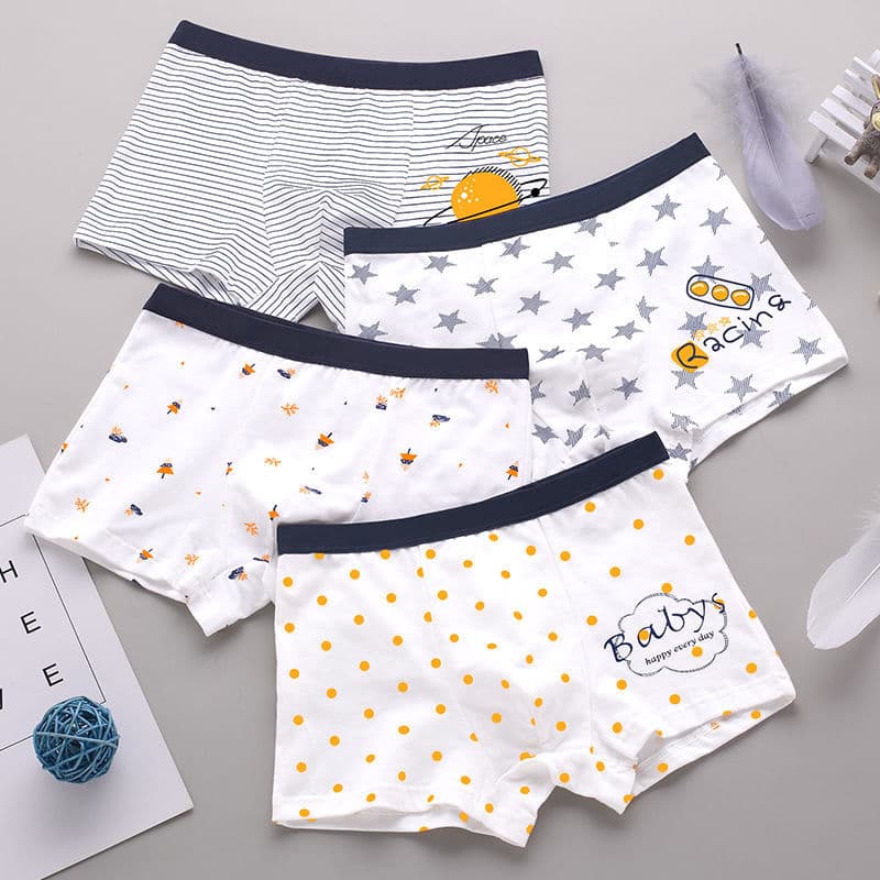 Children's underwear boy's boxer pure cotton medium and large children 10 boys 12 boxer briefs 15 years old shorts primary school students
