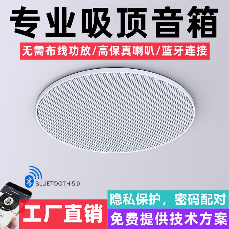Wireless Bluetooth Ceiling Speaker, In-Ceiling Home Audio, Embedded Wall-Mount Speaker, 6.5-Inch 5.3 High Volume