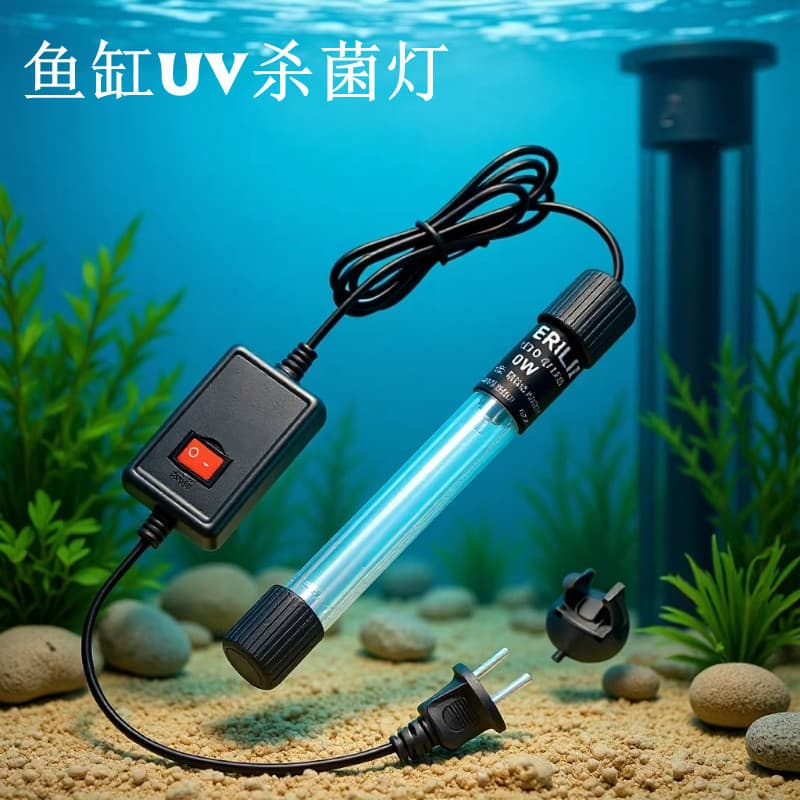 Aquarium UV Sterilization Lamp Fish Pond Ultraviolet Sterilizing Light Water Tank Timer Switch Pond Water Purification UV Light