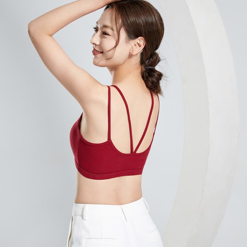 2025 New Camisole Tank Top Women Bra with Padding Shockproof Slim Sexy Backless Bustier Outerwear
