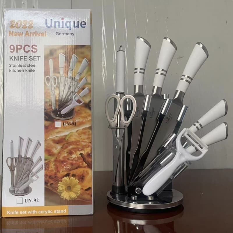Hollow Handle Kitchen Knife Set 9-Piece Gift Set, Sharp Household Kitchen Knife Combination