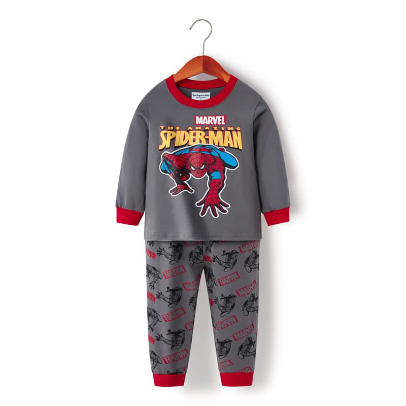 New Arrival Kids' Spiderman Pajama Set Cartoon Long-Sleeve Top and Pants Spider-Man Homewear Two-Piece Set