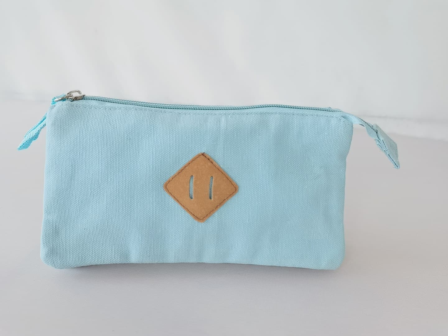 Minimalist Solid Color Pencil Case with Large Capacity