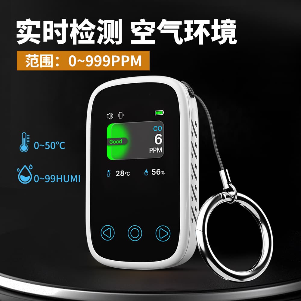 Mini 3-in-1 Carbon Monoxide Alarm for Home Use, Detecting Coal Gas and CO