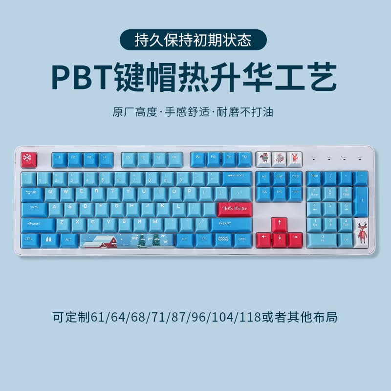 Manufacturer supplies new animal-themed PBT keycaps with dye-sublimation process, original factory high-quality personalized mechanical keycaps.
