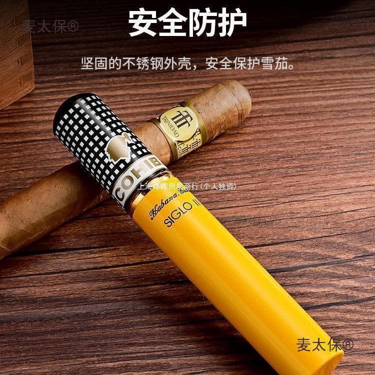 Cigar Tube Cigar Humidor Travel Portable Single Built-In Cedar Wood Chip Cigar Special with Leidezhu