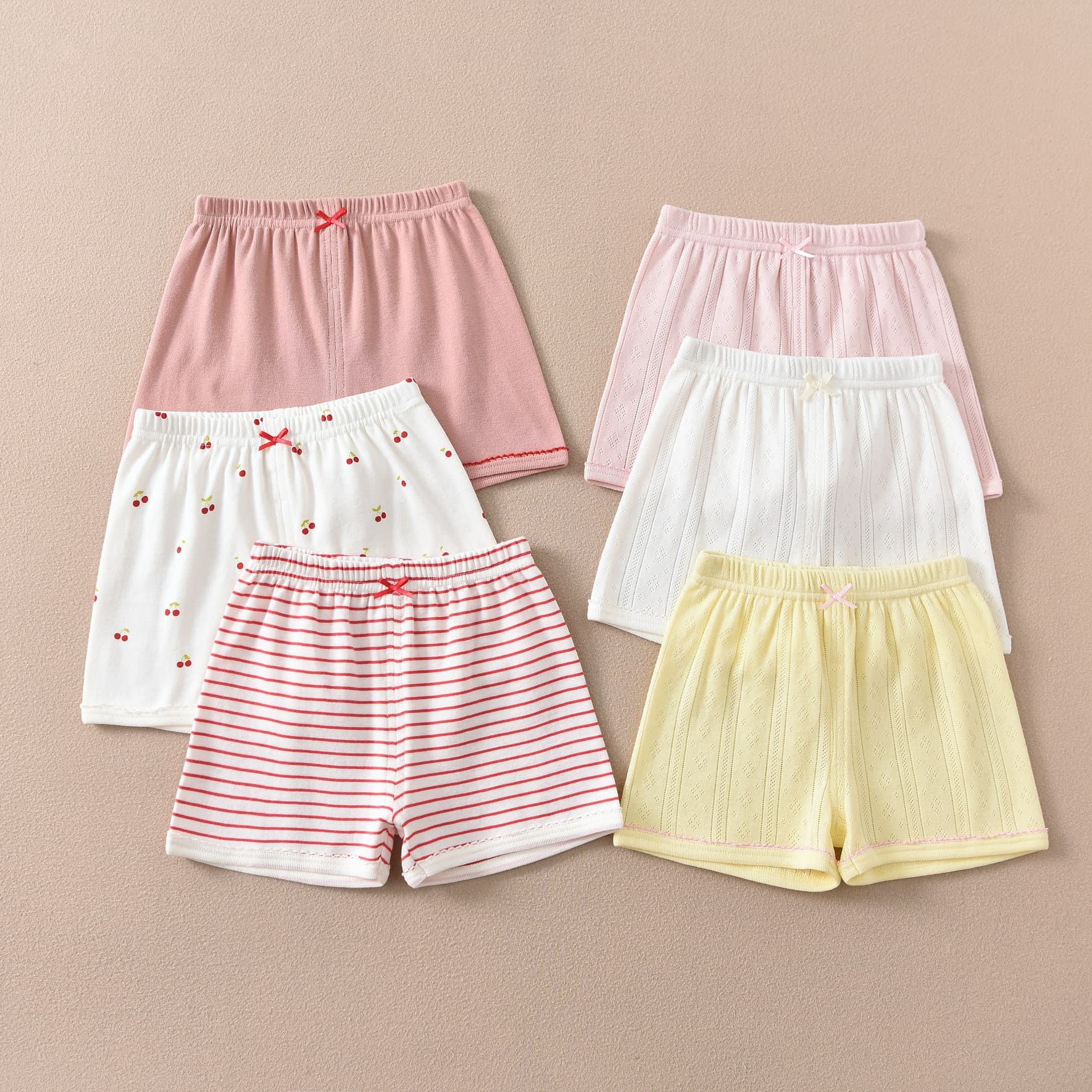 Children's shorts insurance bottoming one-point pants air-conditioned mesh mesh summer thin breathable pajamas for home and outdoor wear