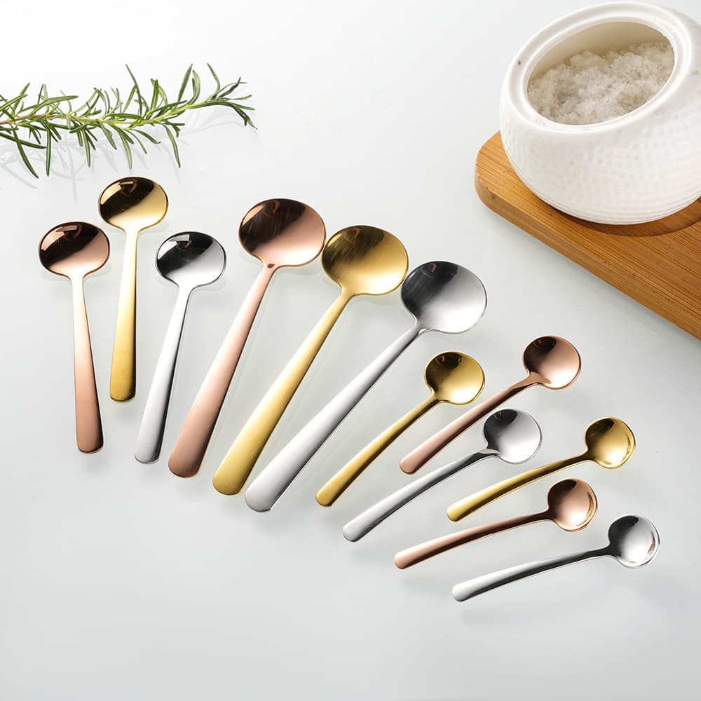 304 Stainless Steel Mini Small Spoon Creative Mushroom Spoon Seasoning Salt Spoon Medicine Powder Spoon Condiment Bottle Jar Matching Spoon