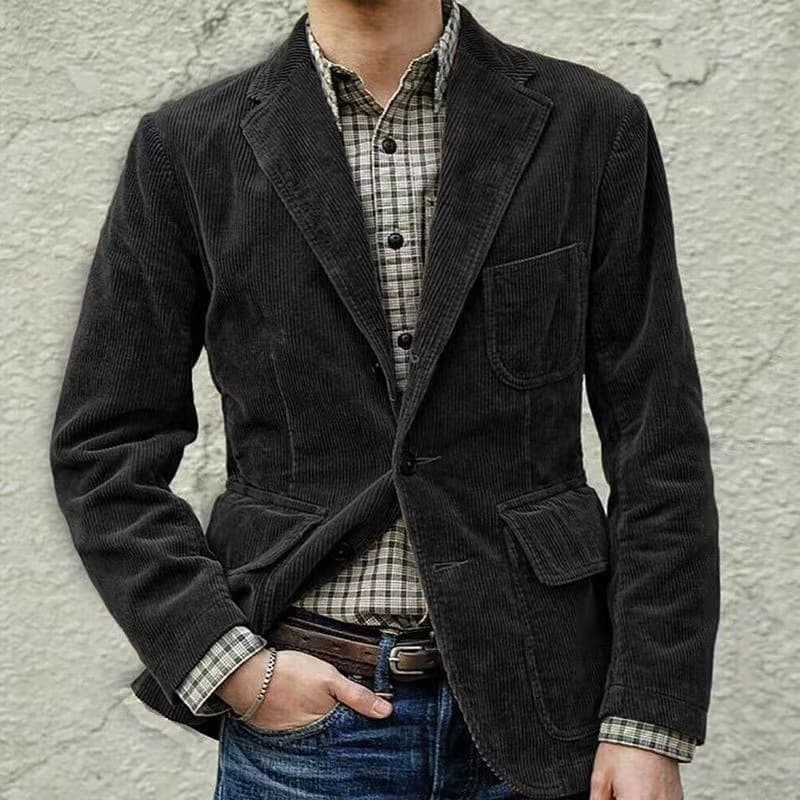 2024 Cross-border Trade, Wish, Amazon, AliExpress, Europe and America Foreign Trade Corduroy Suit Casual Jacket Men's Clothing