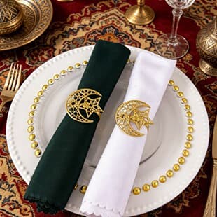 Cross-border New Style Letter Star Moon Napkin Ring Napkin Holder for Western Restaurant Decoration Factory Stock Wholesale