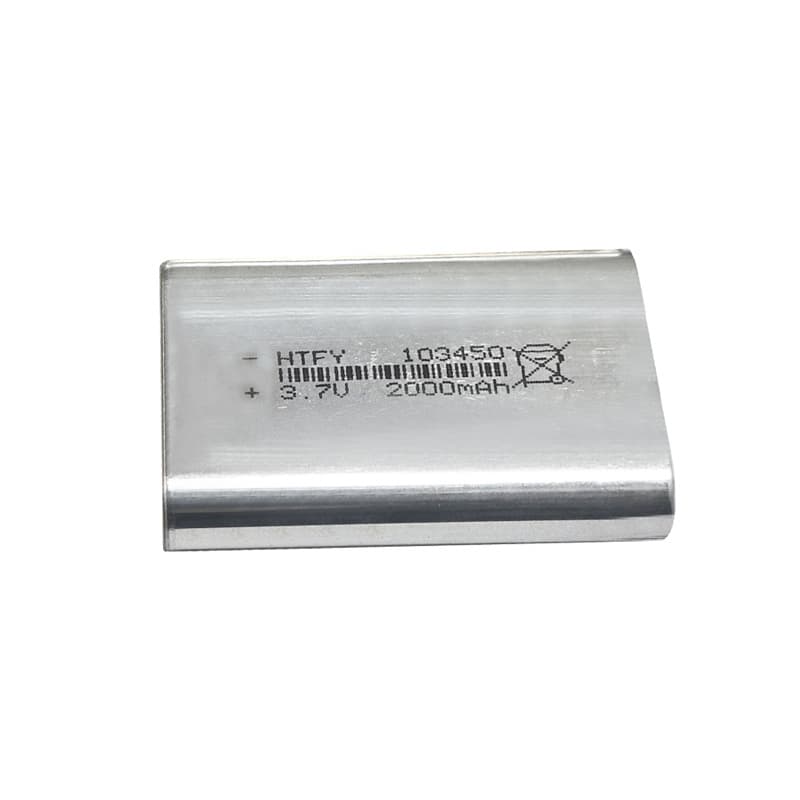 103450 Polymer Lithium Battery Aluminum Case 2000mAh for Beauty Devices, Hand Warmers, Heated Clothing, High Capacity Lithium Battery