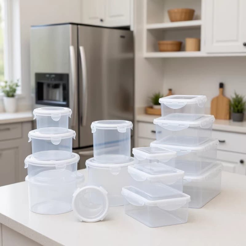 Commercial Grade Food Storage Containers Heat Resistant Freezer Safe Sealed Preservation Boxes for Business Use Plastic Material