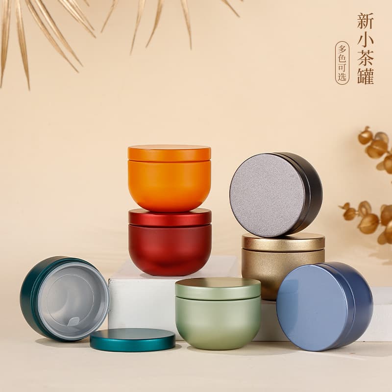 Sealed tea can, portable small mini tinplate can, small tea can, portable tea box, tin box, small tea can