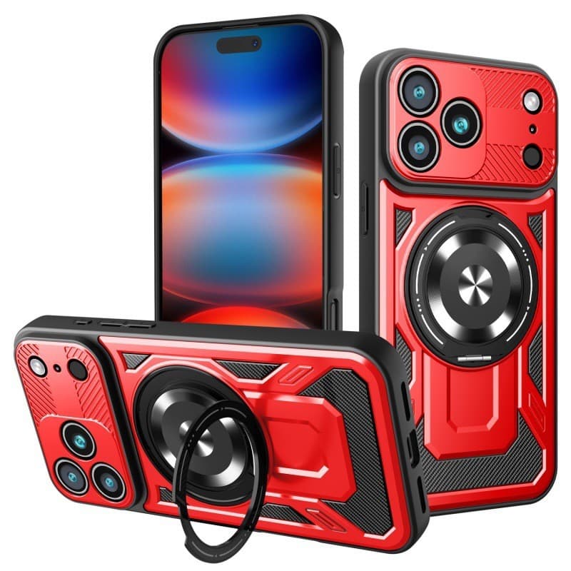 Magnetic Rotating Kickstand Phone Case for Apple iPhone 18 Pro Max, Protective Cover for Tecno Note 60