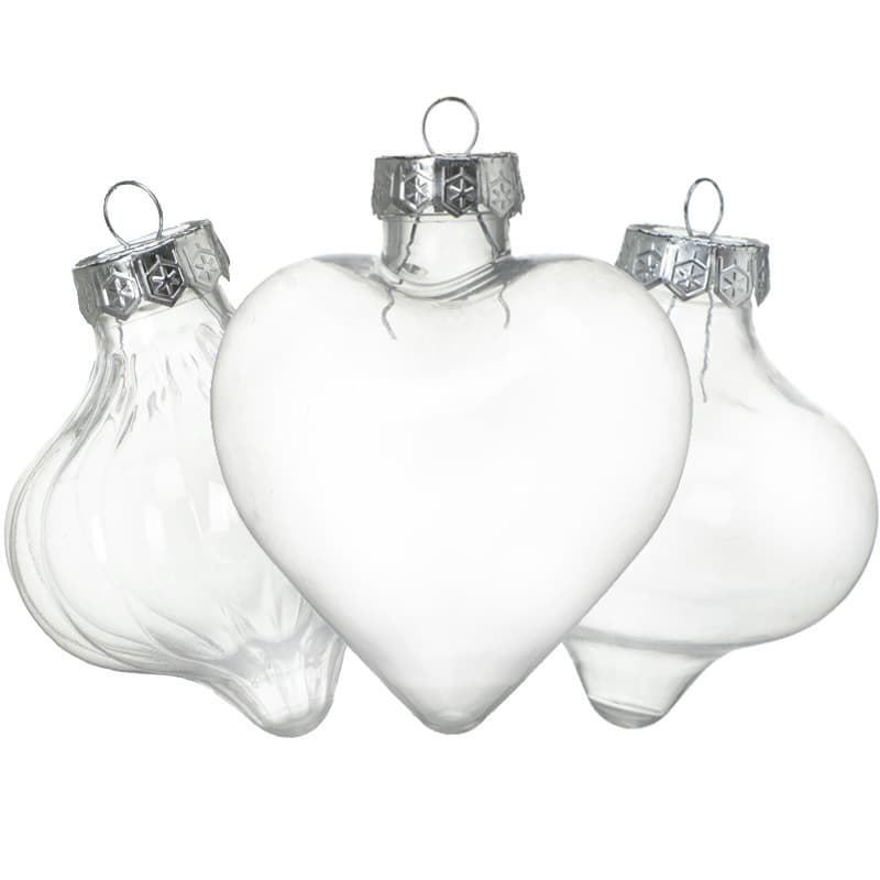 New Christmas Novelty Transparent Plastic Bulb-Shaped Ornament Ball with Lid Wholesale
