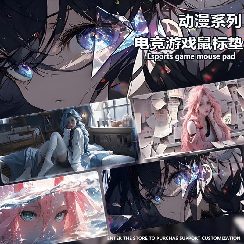 Anime Jinx Gaming Mouse Pad Large Esports Mouse Pad for Men and Women Keyboard Pad Office Computer Desk Mat