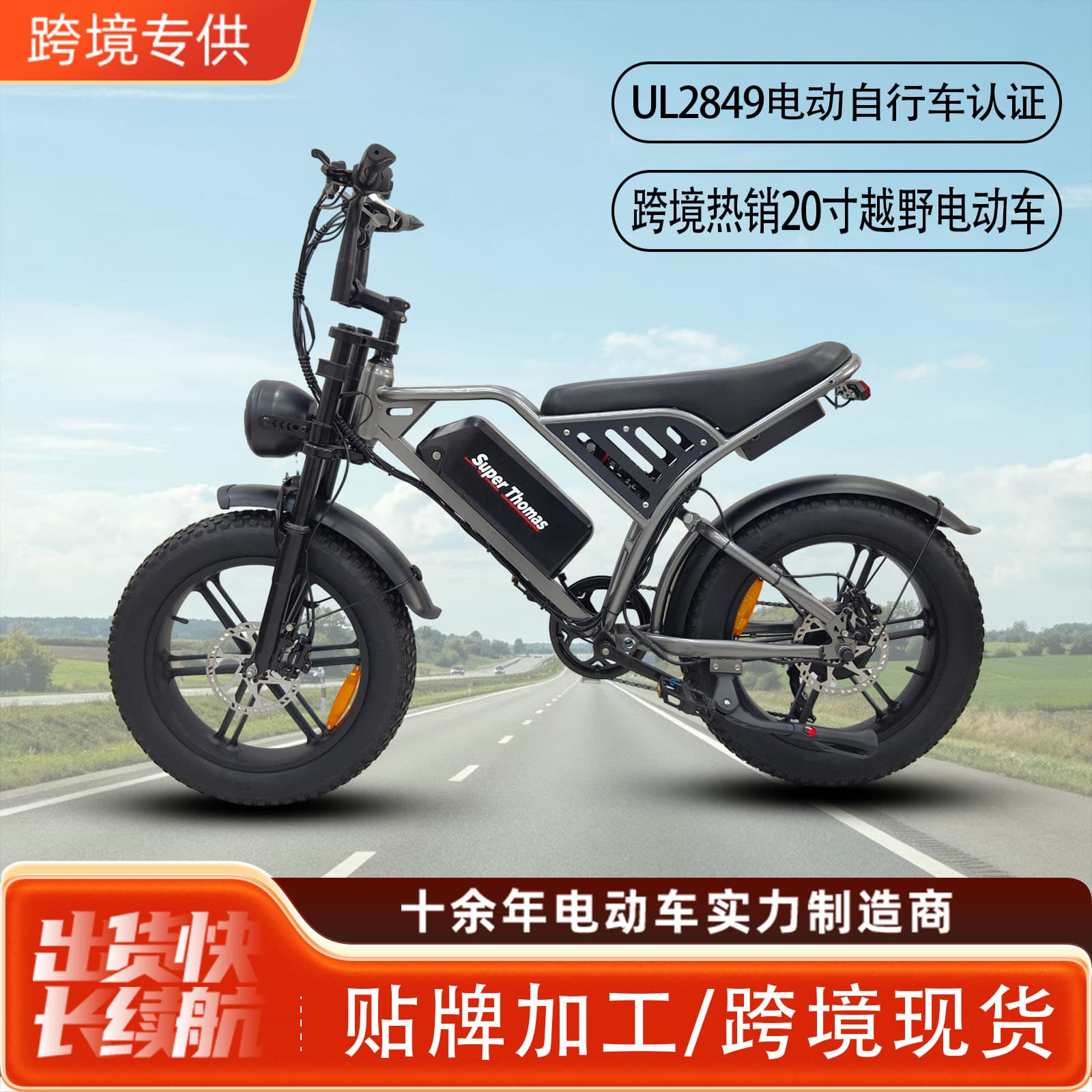 Electric Bike Export Special Mountain Off-Road Electric Bicycle 20-Inch Tire Trail Riding Wholesale