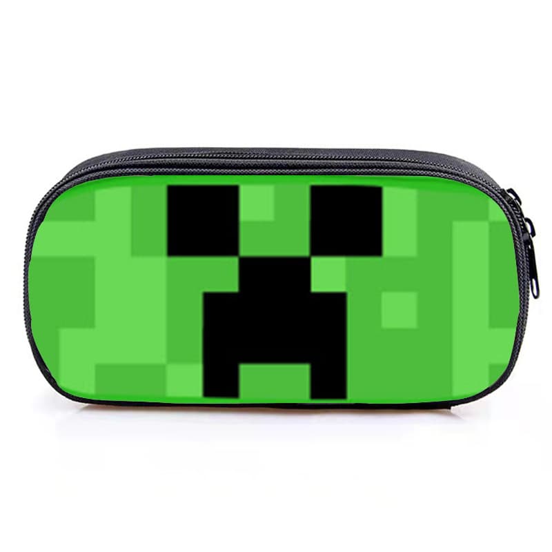 Factory Wholesale Minecraft Game Student Large Capacity Pencil Case Stationery Bag Wilderness Pencil Case Nylon Pencil Box