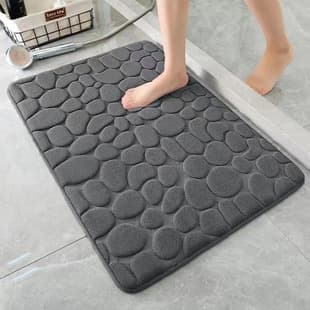 Cross-border Drop Shipping Coral Velvet Embossed Pebble Stone Door Mat, Bathroom Solid Color Foot Mat, Factory Direct