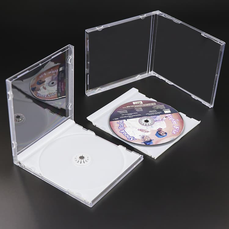 Transparent PS disc DVD storage box music album CD disc storage box plastic VCD disc core buckle CD core