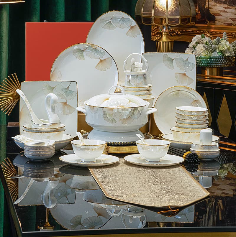 Jingdezhen Ceramic Custom Gift Box Dinnerware Set, New Chinese Style Home Bowl, Dish, Chopsticks Set, Rice Bowl, Noodle Bowl