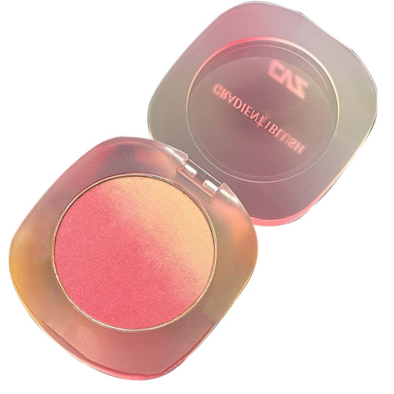 CVZ Three-Color Gradient Blush Contour Palette Dirty Tea Pink, Non-Fading, Warm-Toned Blush for Natural Bare Makeup