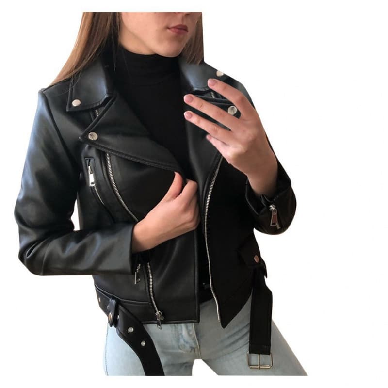 Women's PU Leather Jacket 2026 New Arrival Autumn Short Spring Korean Style Motorcycle Jacket Slim Fit Winter Coat
