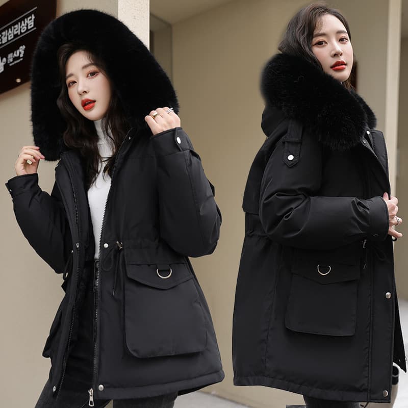 Wholesale Women's Mid-Length Pai Ke Fu 2023 New Style Detachable Lining Cotton-Padded Coat Korean Loose Fit Jacket