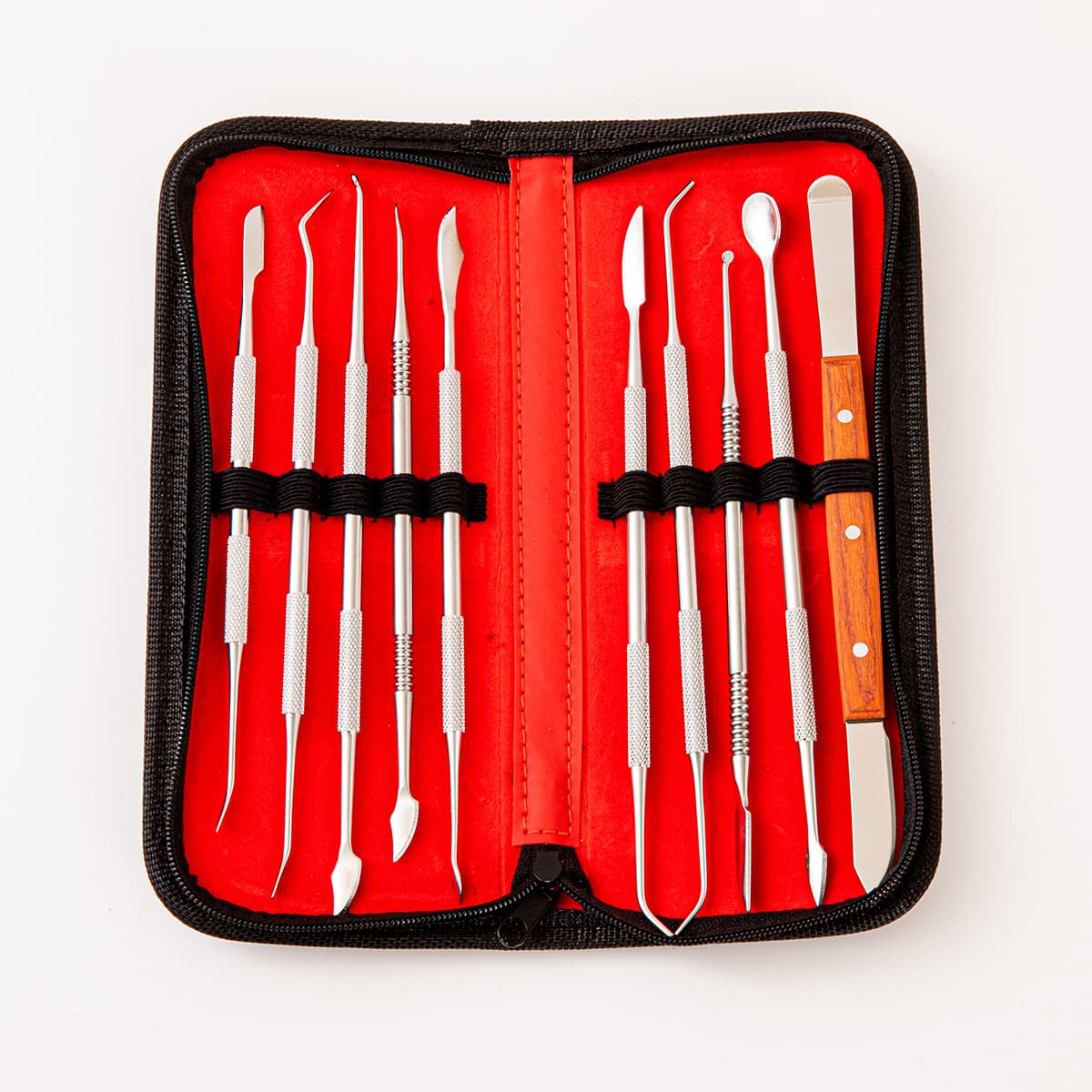 Cross-border engraving stainless steel wax carving tool kit ten-piece set Dentist Dental Care Oral Cleaning Tool Set