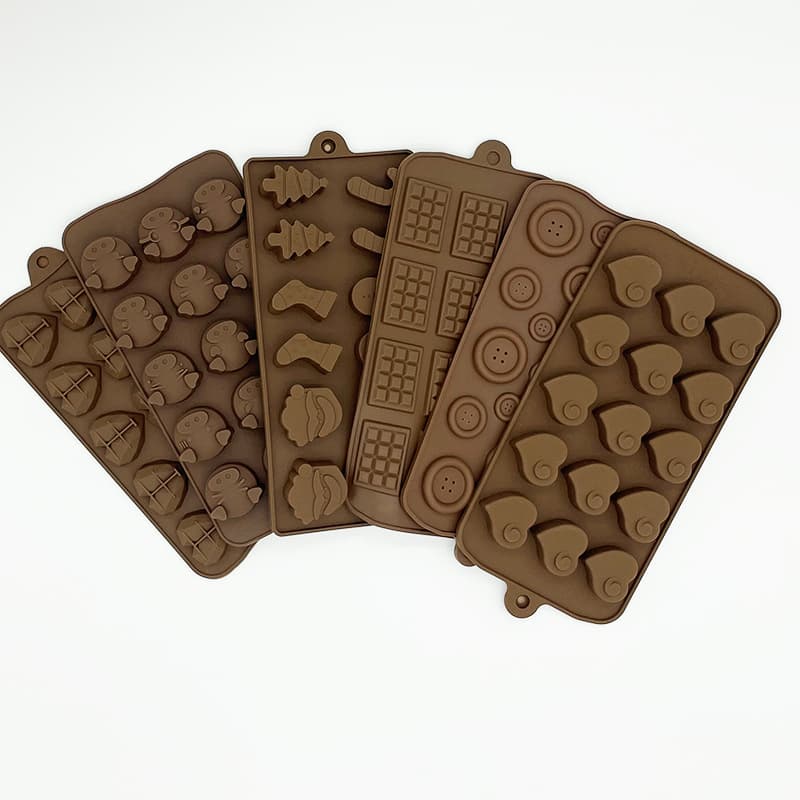 Cross-border Hot Selling Food Grade Silicone Chocolate Mold Cake Baking Mold High Temperature Resistant DIY Cookie Mold Wholesale
