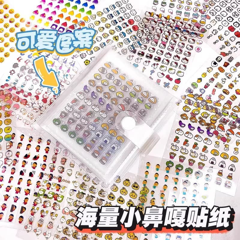 Mini Sticker Book for Girls Kids Little Bica Sticker Album Storage Notebook