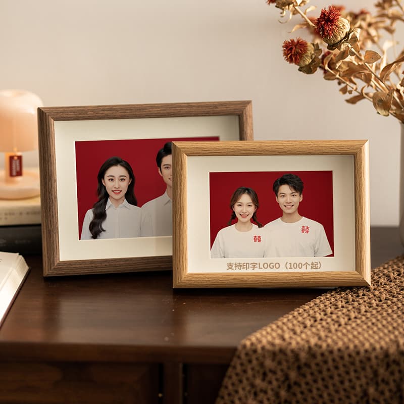 Wooden 6-Inch Picture Frame Wall-Mounted Or Tabletop Shell Dried Flower Specimen Card Paper Art Frame Modern Simplicity Design