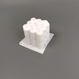 Single Heart Magic Cube Gypsum Aromatherapy Candle Squeeze Toy Mold Heart-shaped Mousse Chocolate Candy Baking Mold