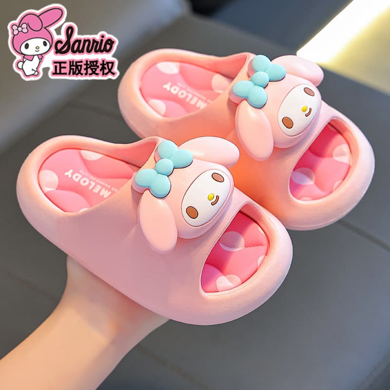 Sanrio children's slippers for girls with poop-feeling summer cartoon cute poop-feeling non-slip indoor baby slippers for women