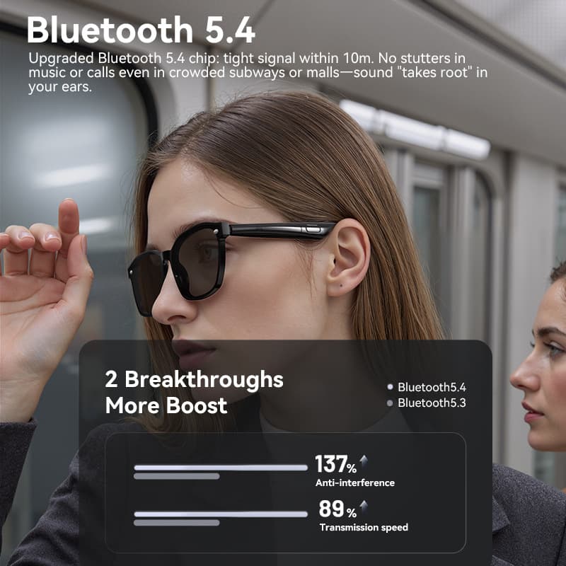 Cross-border popular smart glasses Bluetooth glasses anti-blue light three-in-one outdoor cycling multi-function Bluetooth sunglasses