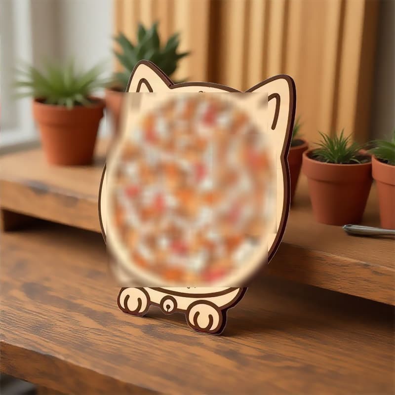 Cross-Border Hot Selling Fun Cat Wooden Stacking Puzzle, Cute Cat Wooden Irregular Toy, Morandi Educational Puzzle